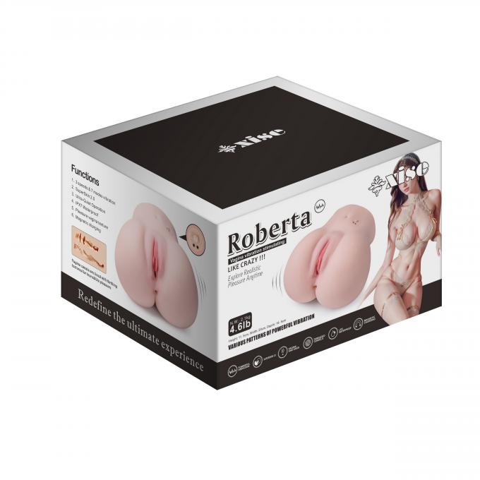 XISE Brand Realistic Vibrating Ass Masturbator 4.8lb Roberta Sex Masturbator 10 Speeds 5
