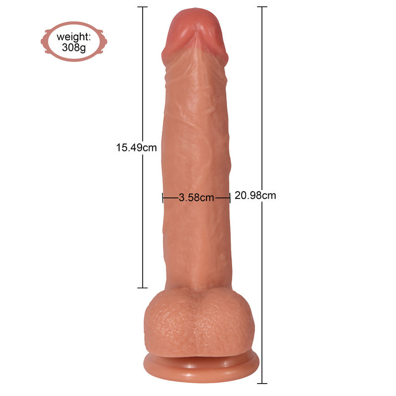 Xise Soft Core Dual Density Realistic Silicone Cock Toy For Queen
