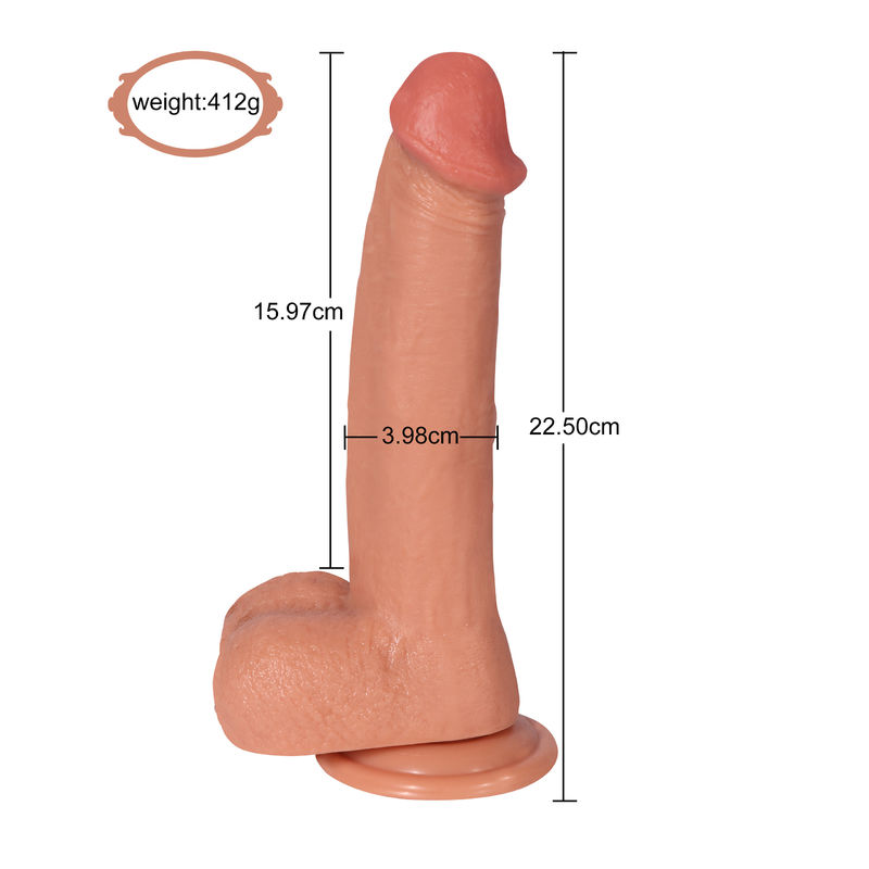 Xise Lifelike Cock Double Silicone Hardness 22cm Real Skin Touch Pleasure Toy