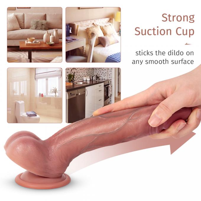 Ultra Soft Dual Silicone Dildo dual-layer technology