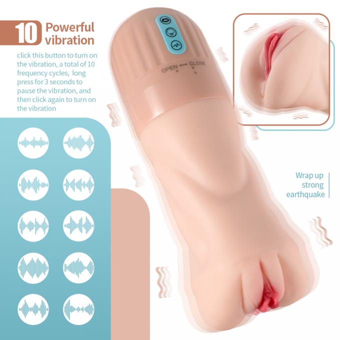 Dual Hardness Realistic Vagina Sex Toy - suction function