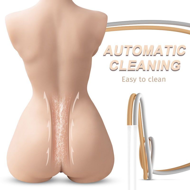 Realistic Sex Doll Magnetic Charging 8.69Kg Auto Sucking And Vibrating Half Body Sex Doll