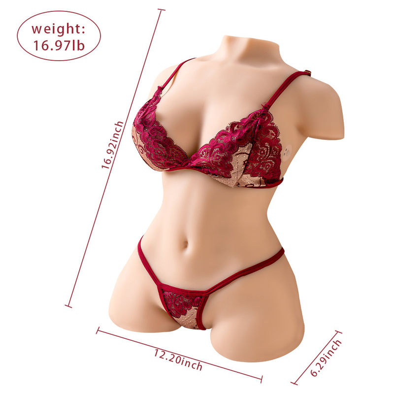 7.7kg Lifelike Sex Doll Remote Control Sucking And Vibrating Half Body Sex Doll