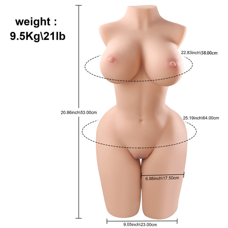 Xise Sex Doll Torso Premium TPR Big Breasts With Simulate Dual Channel For Man