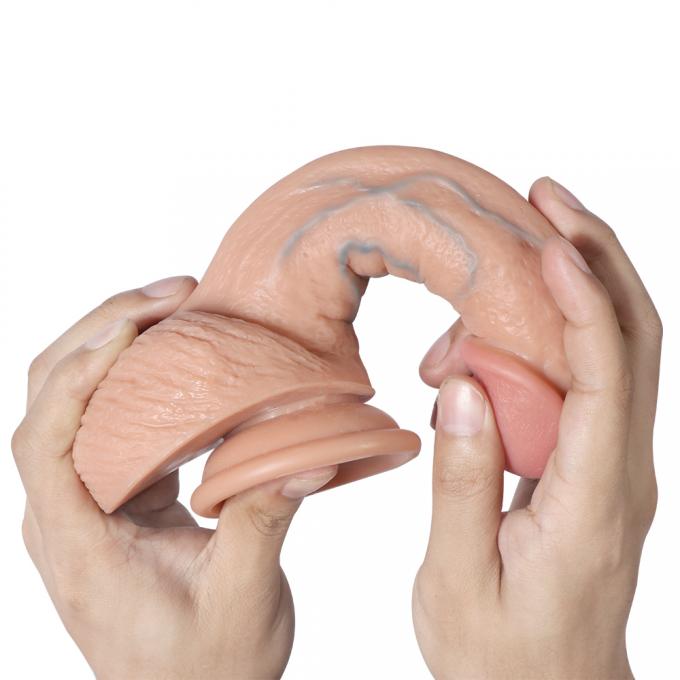 PVC Phthalate Free Realistic Dildo With Balls 7.8 Inch Realistic Cock 5