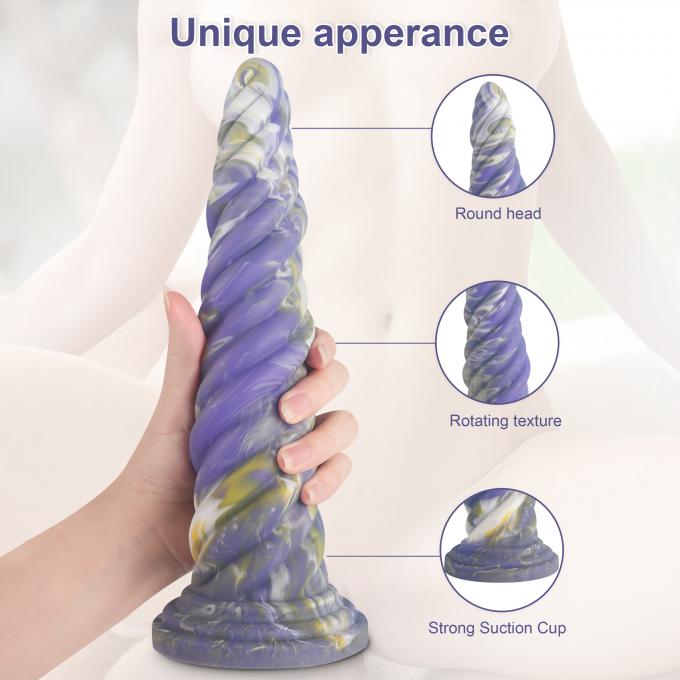 Cloudy Blue Monster Dildo texture detail