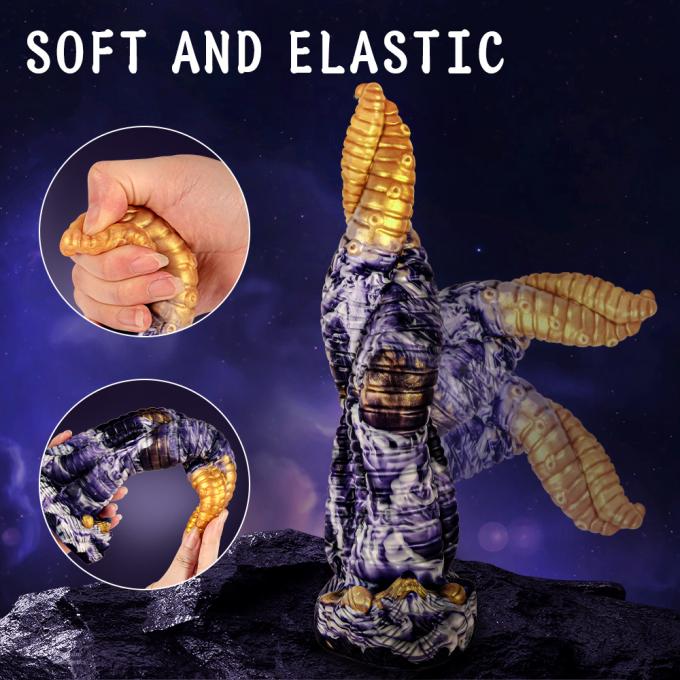 Xise Metal Purple Fantasy Dildo material close-up