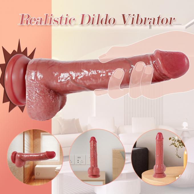 Realistic Silicone Vibrating Dildo Sex Toy For G Spot Anal Stimulation 9 Thrusting Modes 2