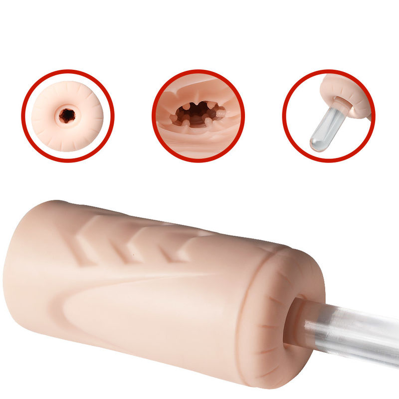 Realistic Sucking Vibrating Pussy Stroker​​ with Dual Layers Adult Male Masturbator Toy