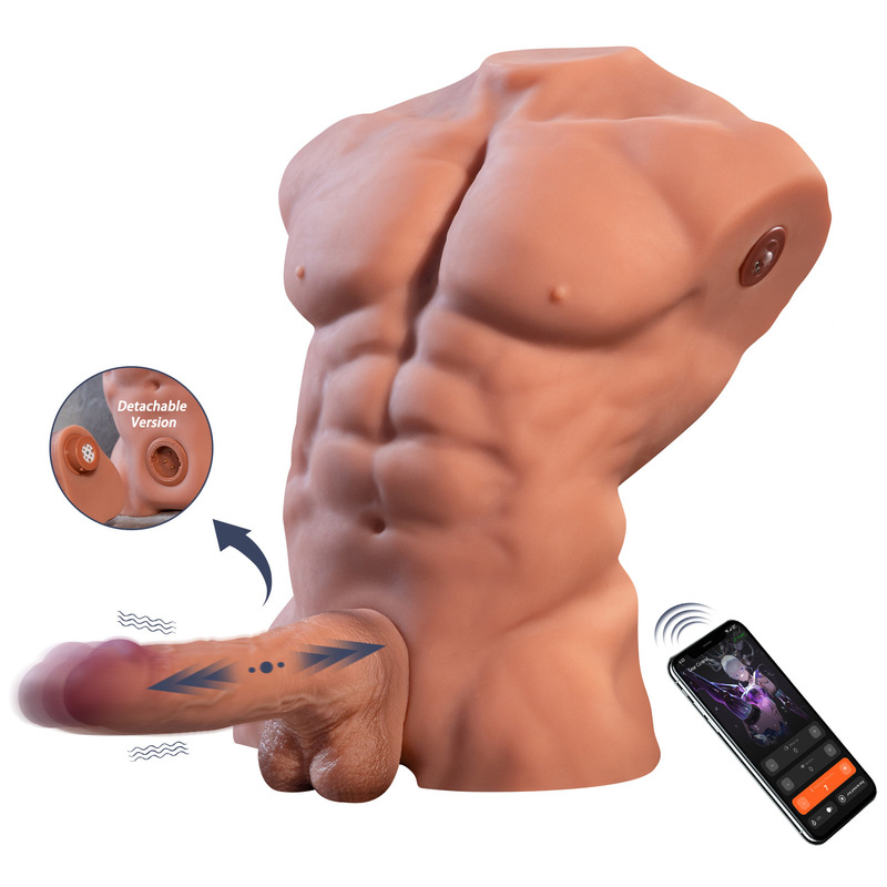 APP Controlled Male Torso Dildo with 5 Speeds 2 Modes Thrusting and IPX7 Waterproof Realistic Sex Torso