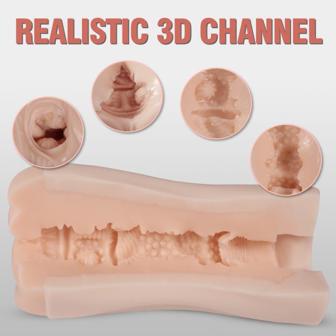 Innovative New Vibrating Realistic Vagina Toy Sucking Dual Layers Grip Sensation