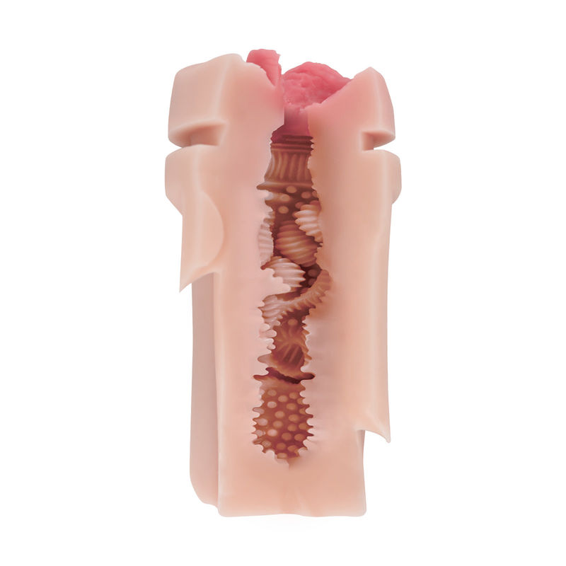 TPR+ABS Juicy Lamour Male Masturbator Cup With 10 Vibrating Speeds Sex Moan Voice