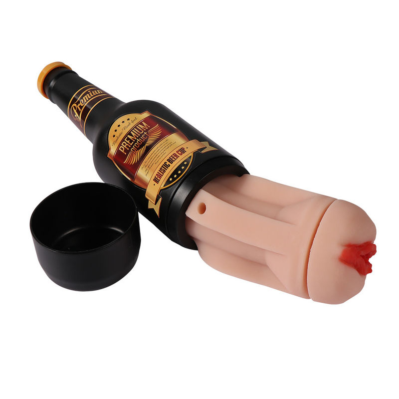 SHEQU Beer Bottle 0.40kg Manual Masturbator Toys With Realistic Pussy And Texture Channel
