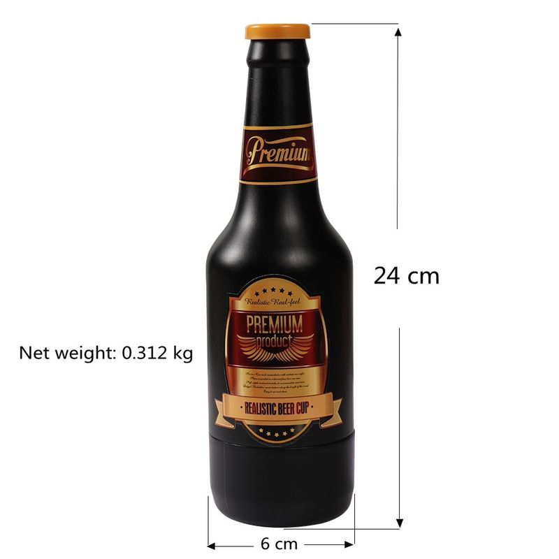 SHEQU Beer Bottle 0.40kg Manual Masturbator Toys With Realistic Pussy And Texture Channel
