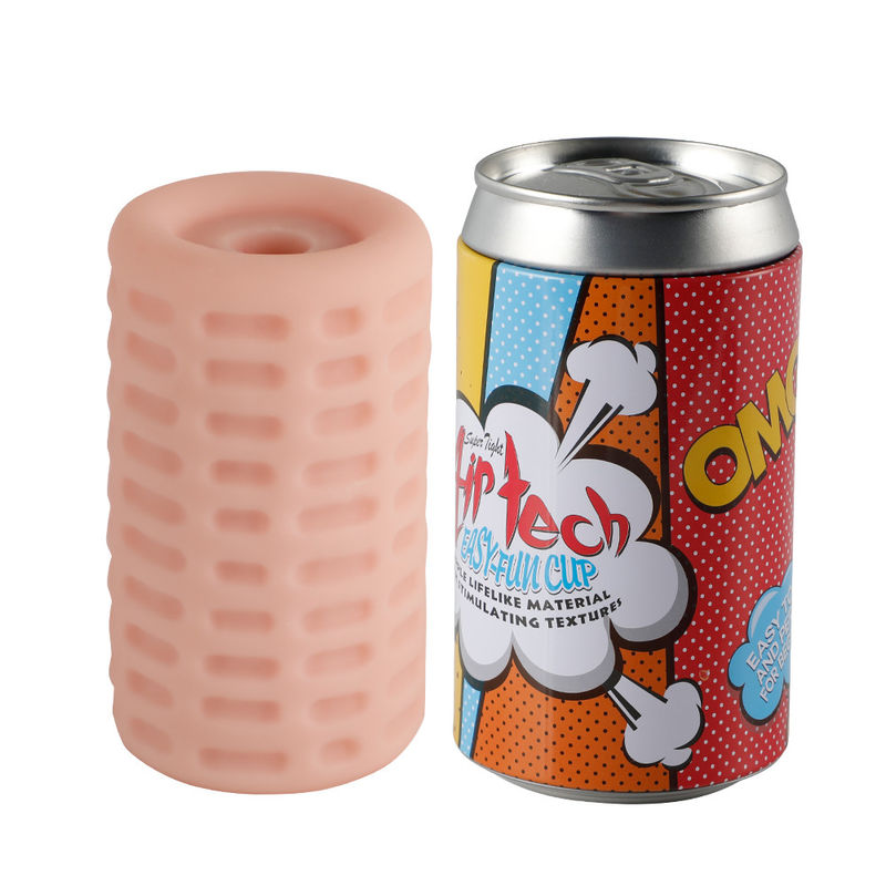 Portable Masturbator Toy Soda Can Style Soft TPR Aluminum Case Waterproof