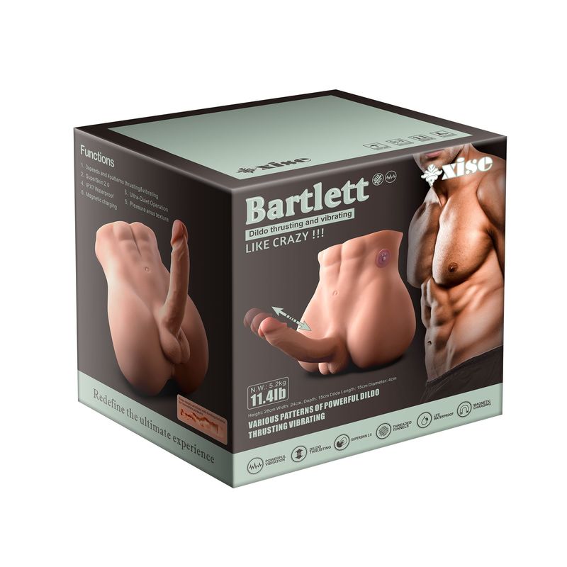 Realistic Male Torso Masturbator Soft TPR Texture With Dildo Thrusting And Vibrating