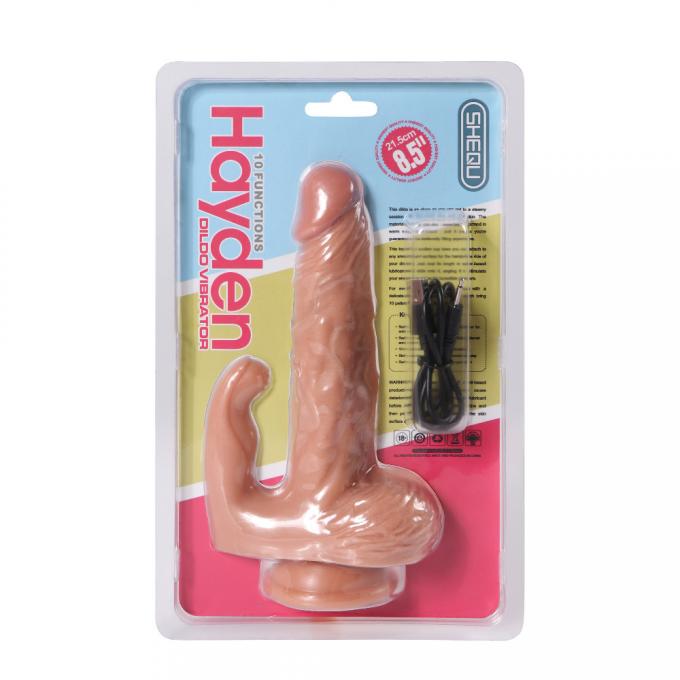Multiple Functions Vibrating PVC Dildo Body Safe With Remote Control For Female 4